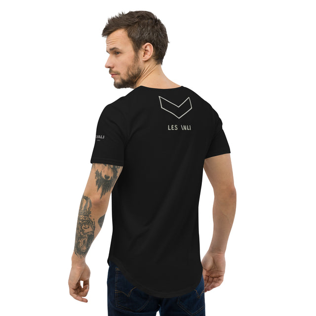 LVALI Pure Men's Curved Hem T-Shirt