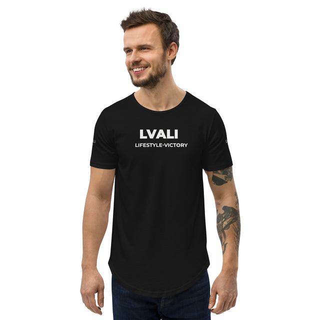 LVALI Pure Men's Curved Hem T-Shirt