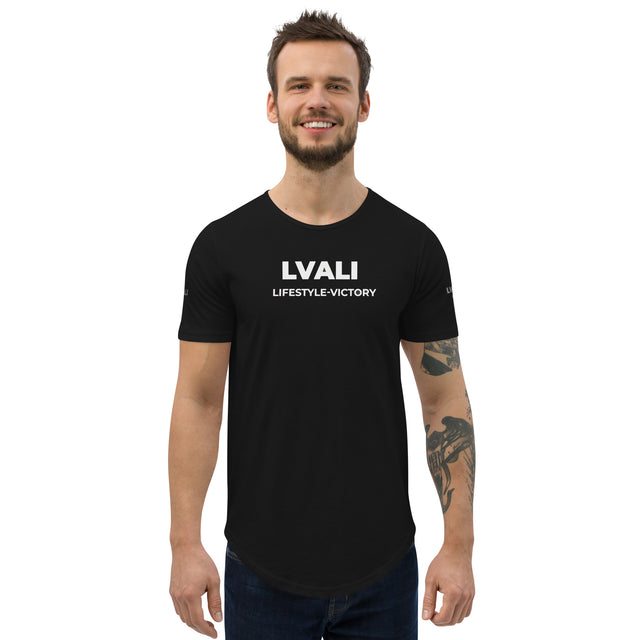 LVALI Pure Men's Curved Hem T-Shirt