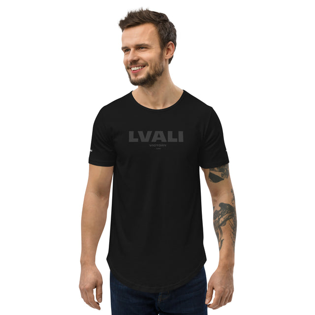 LVALI Men's Curved Hem T-Shirt