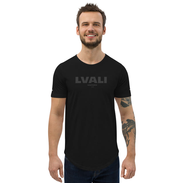 LVALI Men's Curved Hem T-Shirt