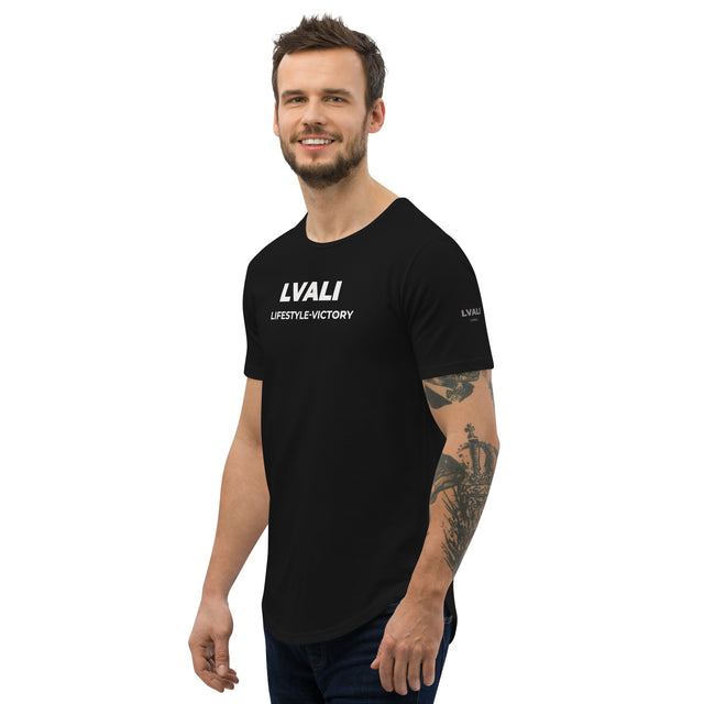 LVALI Pure Men's Curved Hem T-Shirt