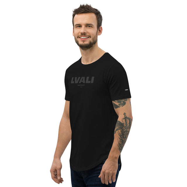 LVALI Men's Curved Hem T-Shirt