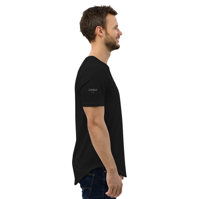 LVALI Pure Men's Curved Hem T-Shirt