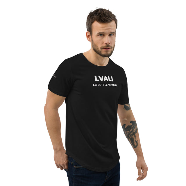 LVALI Pure Men's Curved Hem T-Shirt