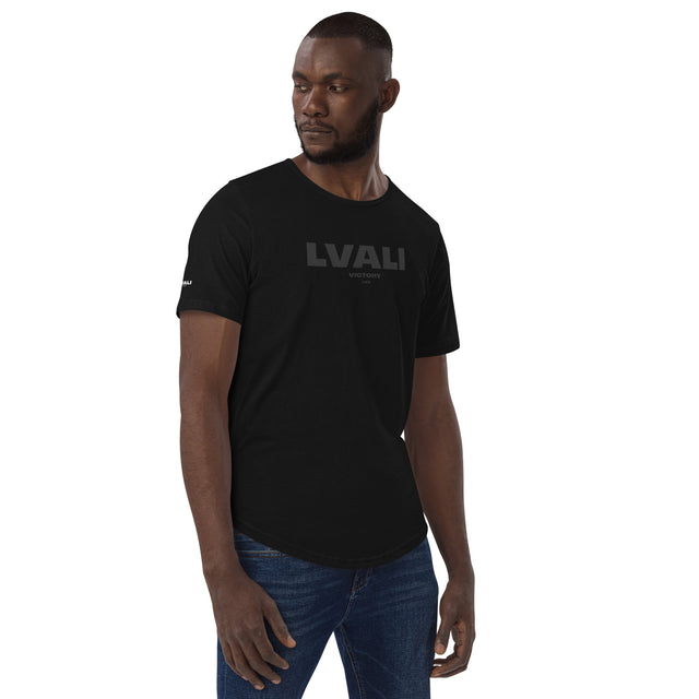 LVALI Men's Curved Hem T-Shirt