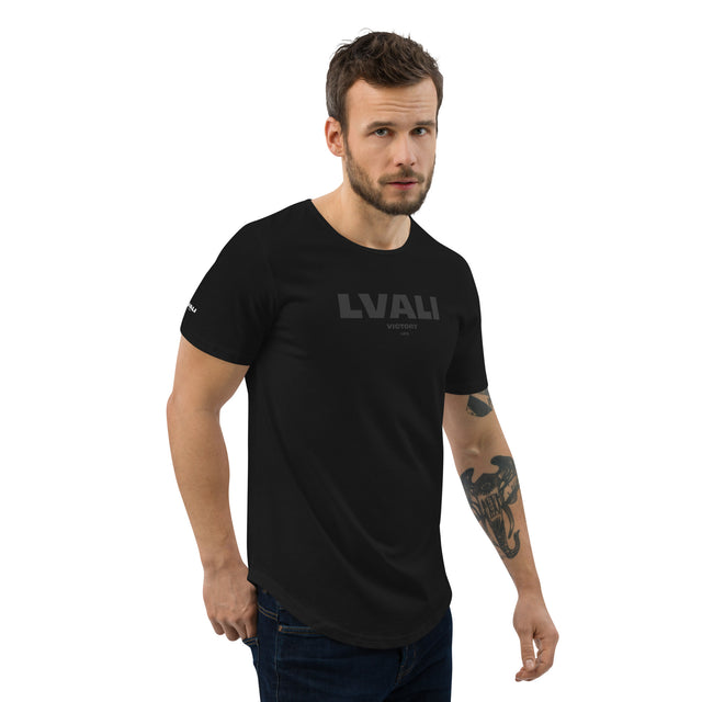 LVALI Men's Curved Hem T-Shirt