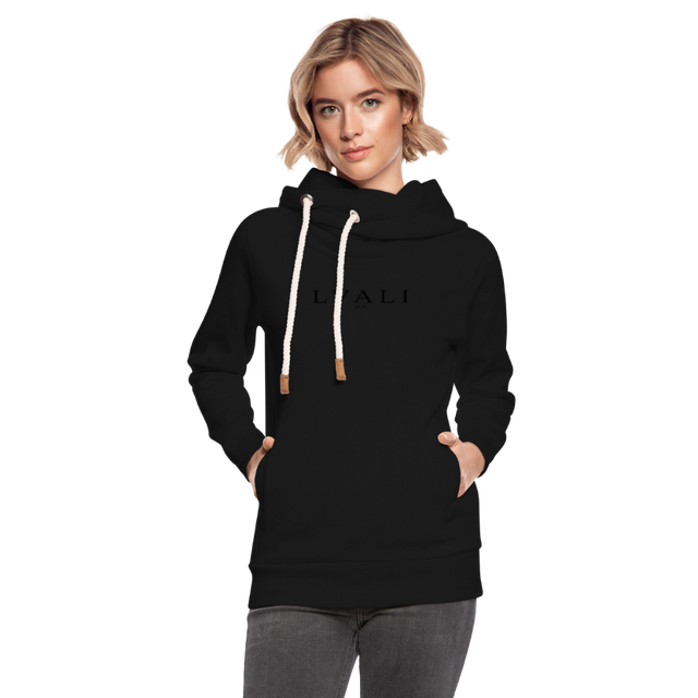 LVALI Pure Shawl Collar Hoodie 2 - black