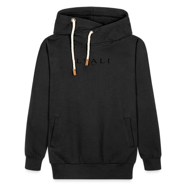 LVALI Pure Shawl Collar Hoodie 2 - black