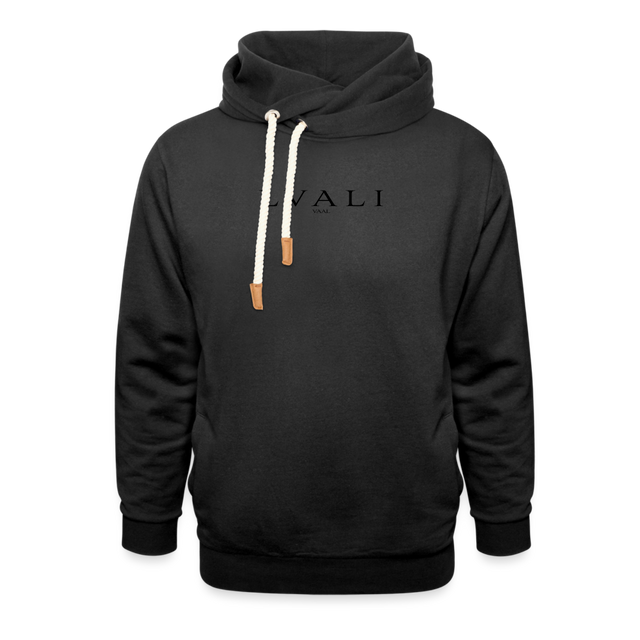 LVALI Pure Shawl Collar Hoodie 2 - black