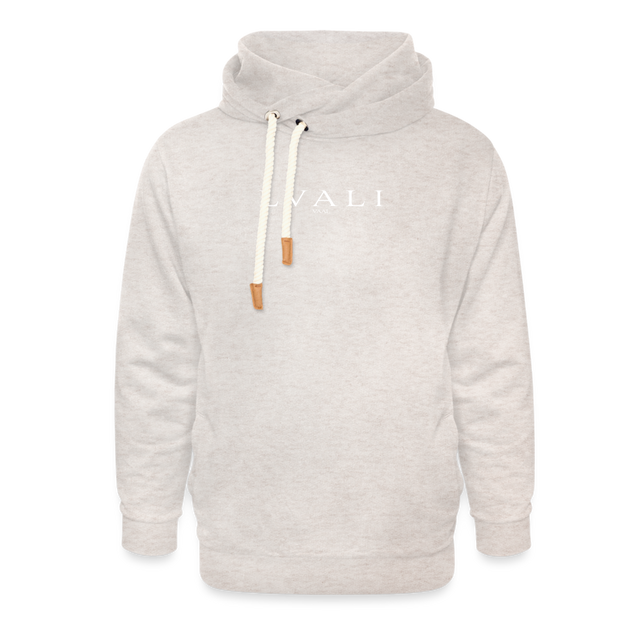 Shawl Collar Hoodie - heather oatmeal