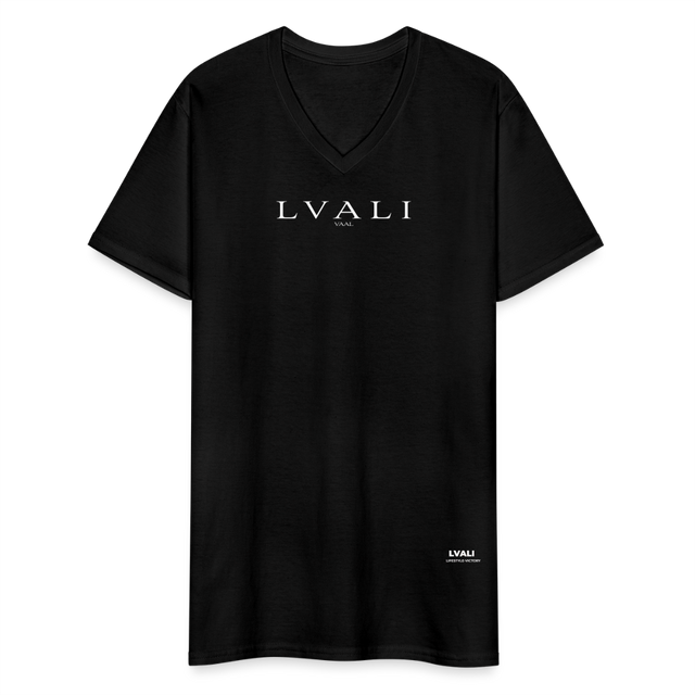 LVALI Men's V-Neck T-Shirt - black