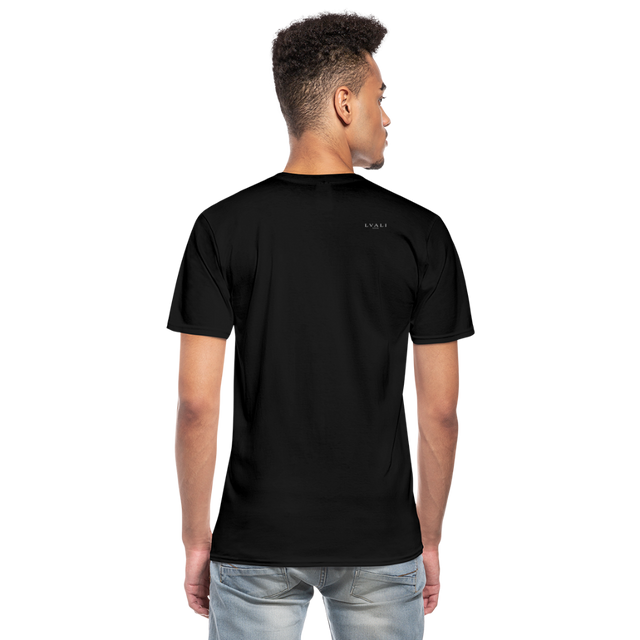 LVALI Men's V-Neck T-Shirt - black