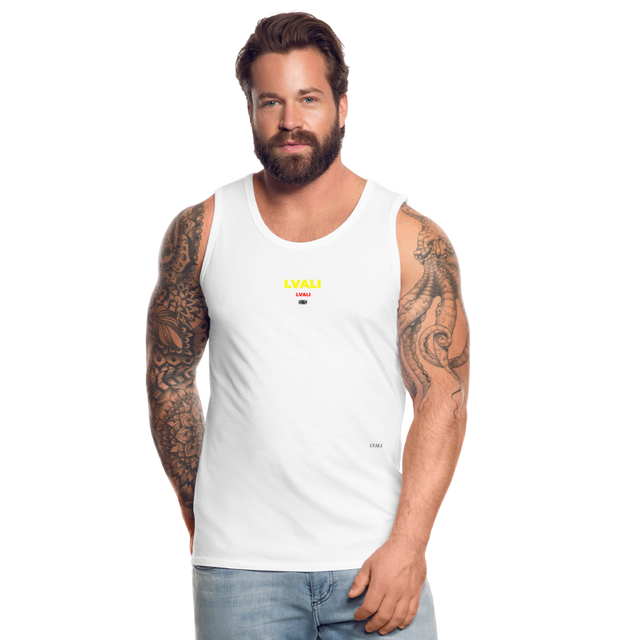 LVALI Classic  BW Men’s Premium Tank Top - white