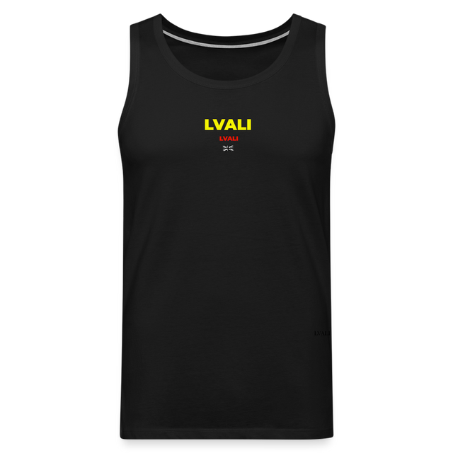 LVALI Classic  BW Men’s Premium Tank Top - black