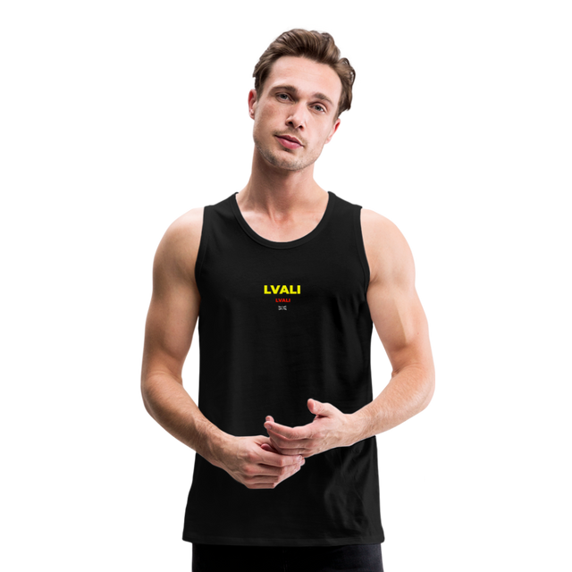 LVALI Classic  BW Men’s Premium Tank Top - black