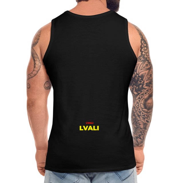 LVALI Classic  BW Men’s Premium Tank Top - black