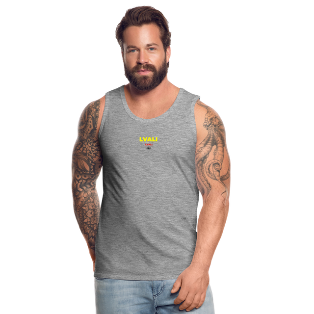 LVALI Classic  BW Men’s Premium Tank Top - heather grey