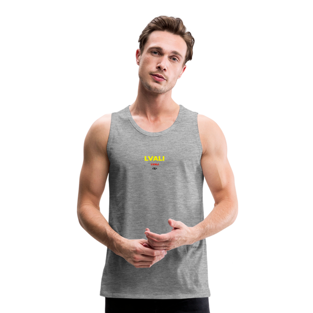 LVALI Classic  BW Men’s Premium Tank Top - heather grey