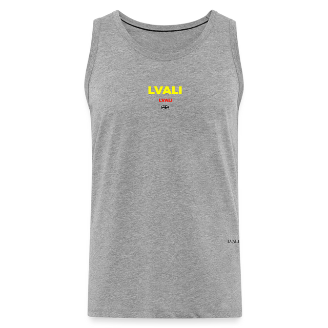 LVALI Classic  BW Men’s Premium Tank Top - heather grey