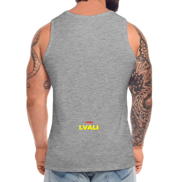 LVALI Classic  BW Men’s Premium Tank Top - heather grey