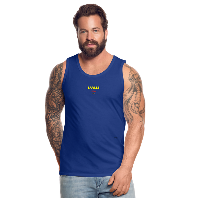 LVALI Classic  BW Men’s Premium Tank Top - royal blue