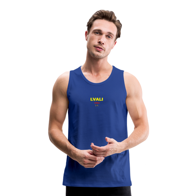 LVALI Classic  BW Men’s Premium Tank Top - royal blue