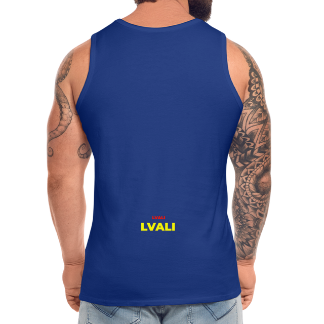 LVALI Classic  BW Men’s Premium Tank Top - royal blue