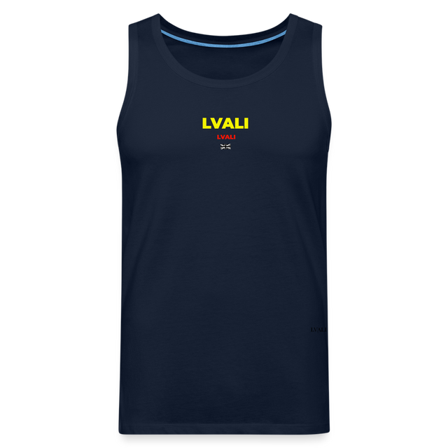 LVALI Classic  BW Men’s Premium Tank Top - navy