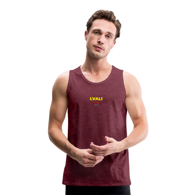 LVALI Classic  BW Men’s Premium Tank Top - heather burgundy