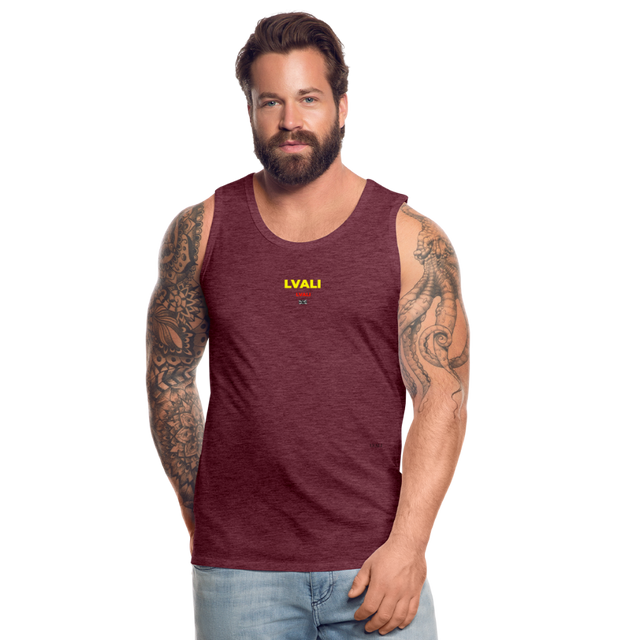 LVALI Classic  BW Men’s Premium Tank Top - heather burgundy