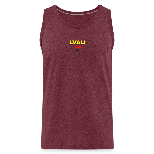 LVALI Classic  BW Men’s Premium Tank Top - heather burgundy