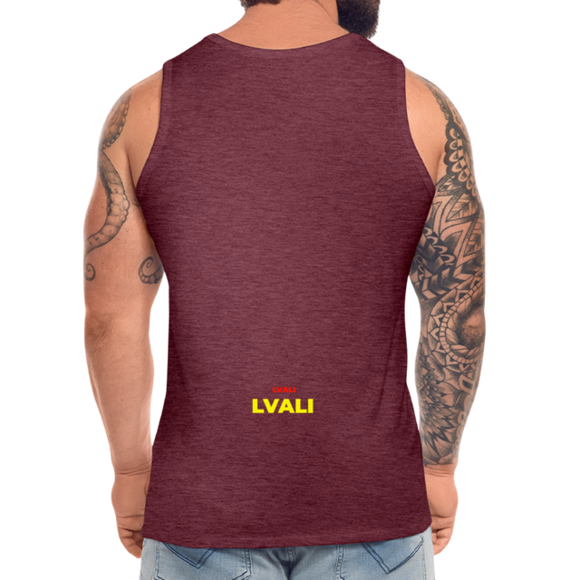 LVALI Classic  BW Men’s Premium Tank Top - heather burgundy