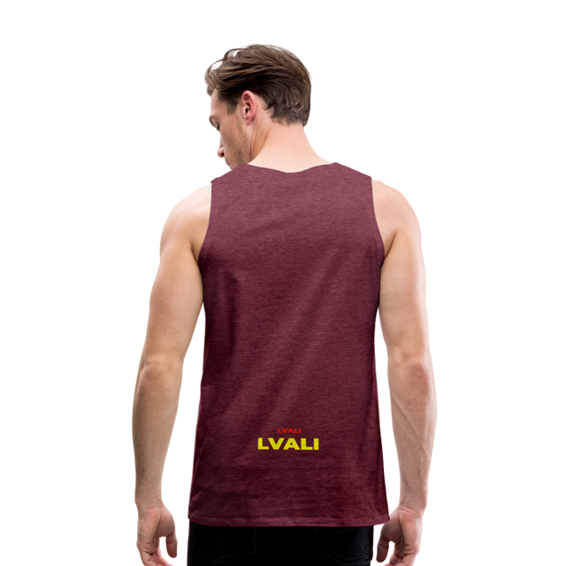 LVALI Classic  BW Men’s Premium Tank Top - heather burgundy