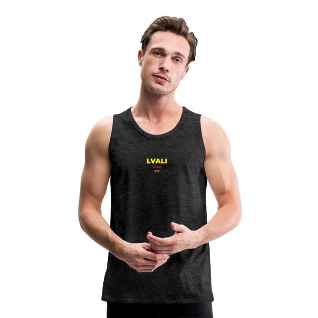 LVALI Classic  BW Men’s Premium Tank Top - charcoal grey