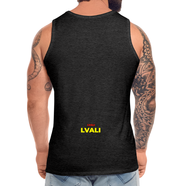 LVALI Classic  BW Men’s Premium Tank Top - charcoal grey