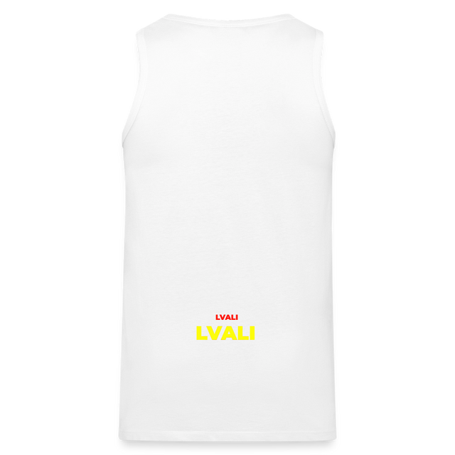 LVALI BOLD Men’s Premium Tank Top - white