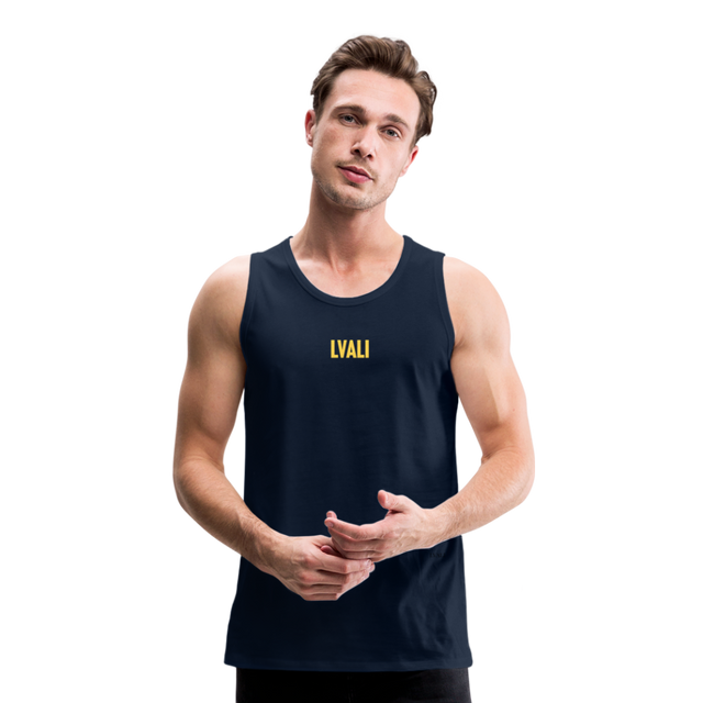 LVALI BOLD Men’s Premium Tank Top - navy