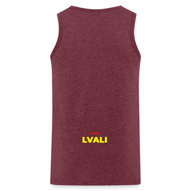 LVALI BOLD Men’s Premium Tank Top - heather burgundy