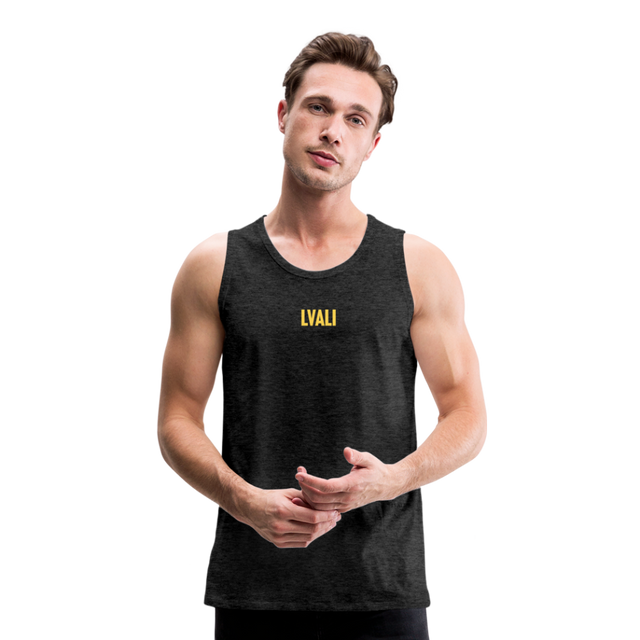 LVALI BOLD Men’s Premium Tank Top - charcoal grey