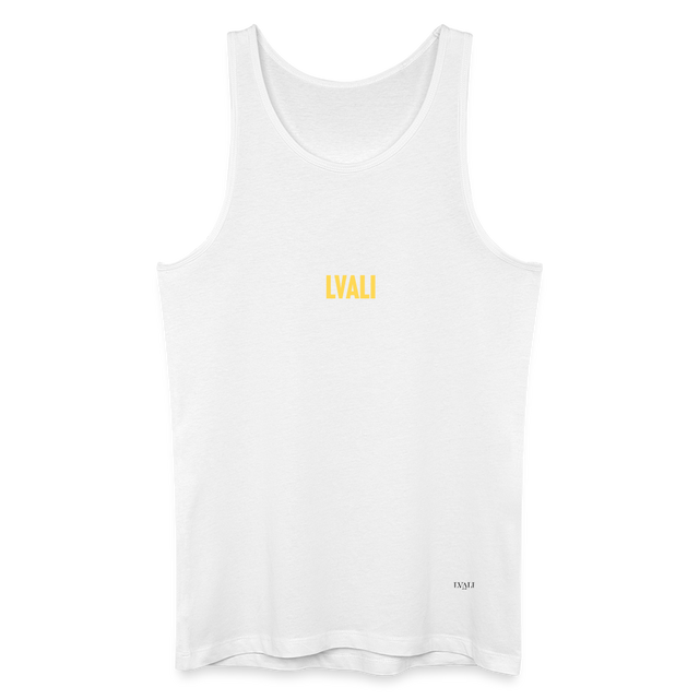 LVALI Ripped Men’s Organic Tank Top - white