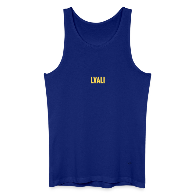 LVALI Ripped Men’s Organic Tank Top - royal blue