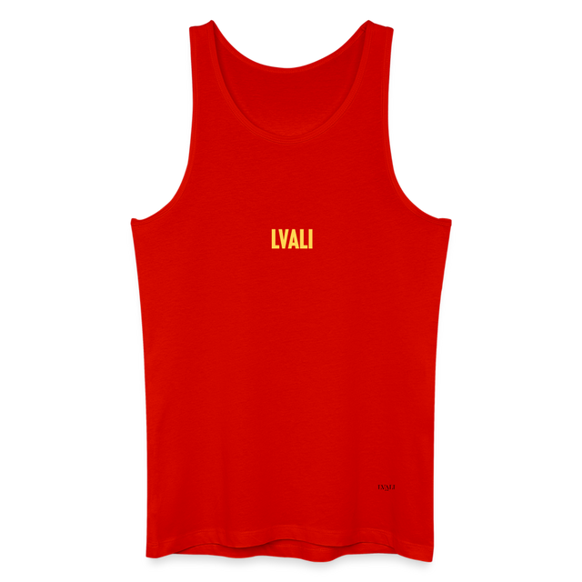 LVALI Ripped Men’s Organic Tank Top - red