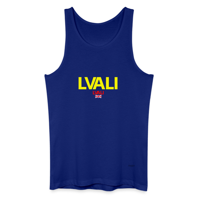 LVALI Brit Ripped Men’s Organic Tank Top - royal blue