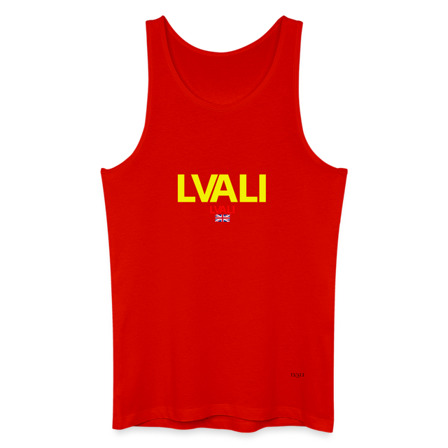 LVALI Brit Ripped Men’s Organic Tank Top - red