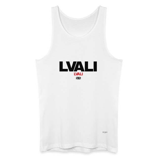 LVALI Brit BW Men’s Organic Tank Top - white