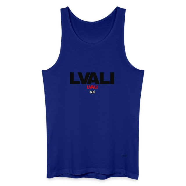 LVALI Brit BW Men’s Organic Tank Top - royal blue