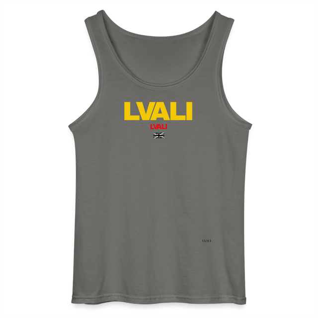 LVALI Snug Classic Gildan Men’s Tank Top - charcoal grey