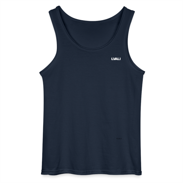 LVALI Discreet Gildan Men’s Tank Top - navy