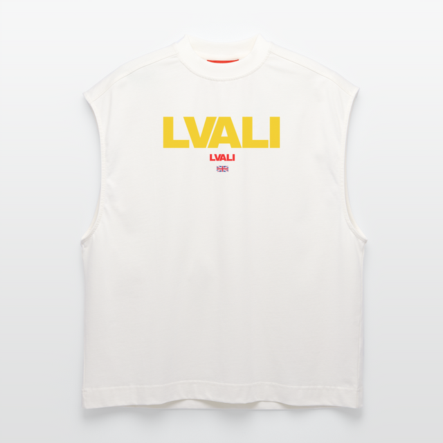 LVALI Bold Heavyweight Oversized Organic Tank Top - OFF WHITE